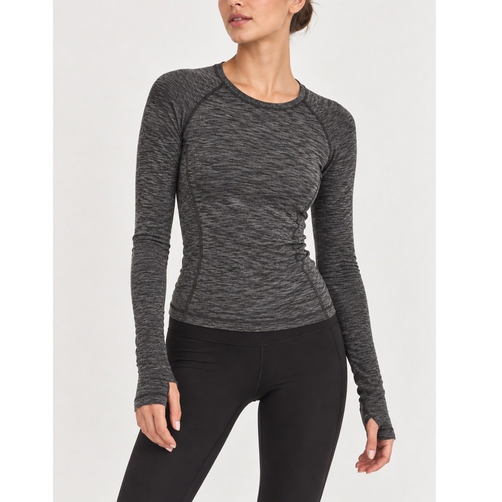 lululemon Race Your Pace Long Sleeve Top Women's 4 Black Wee Stripe Rulu